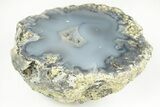 Las Choyas Coconut Geode Half with Banded Agate - Mexico #214217-1